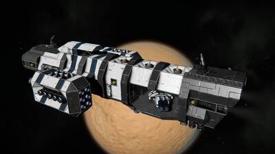 Guard Korvette mit Warbird Jäger an Bord