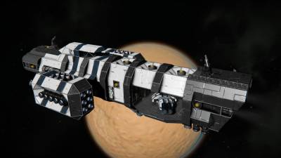 Guard Korvette mit Warbird Jäger an Bord